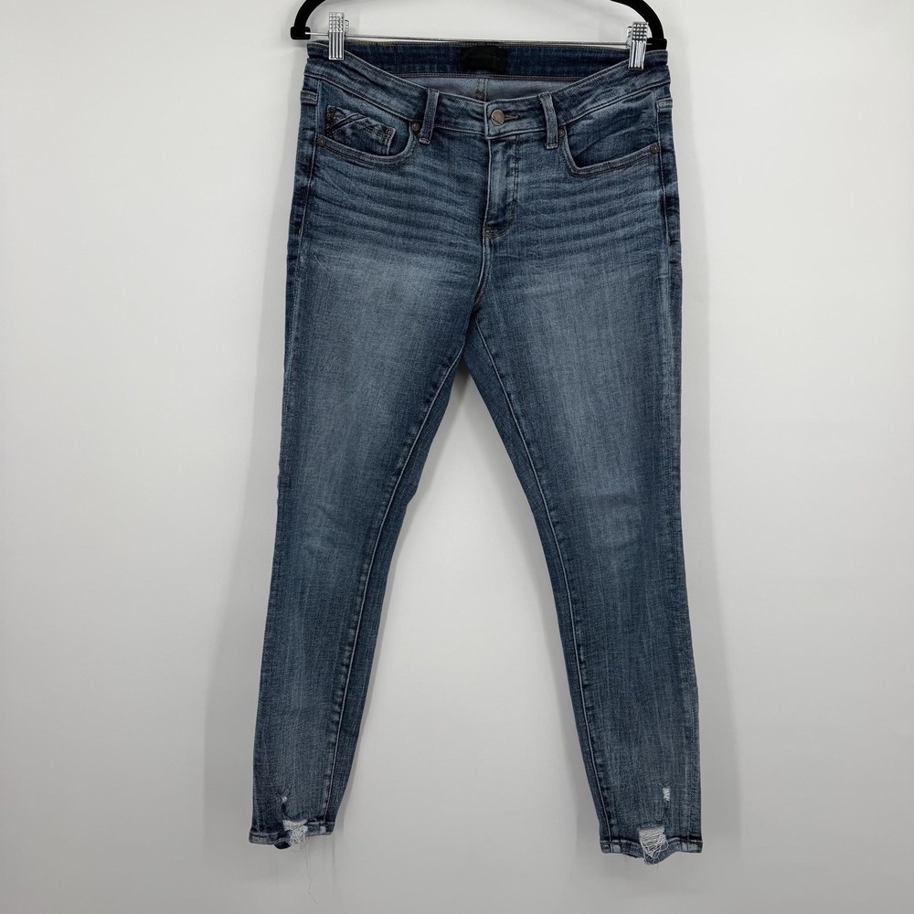 Buckle Black Jeans Womens 28 Blue Ankle Skinny Distressed Stretch Fit 53